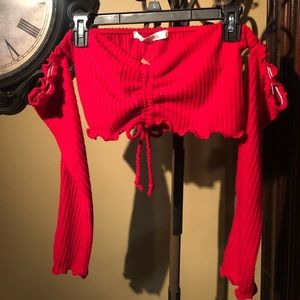 Long sleeved crop top